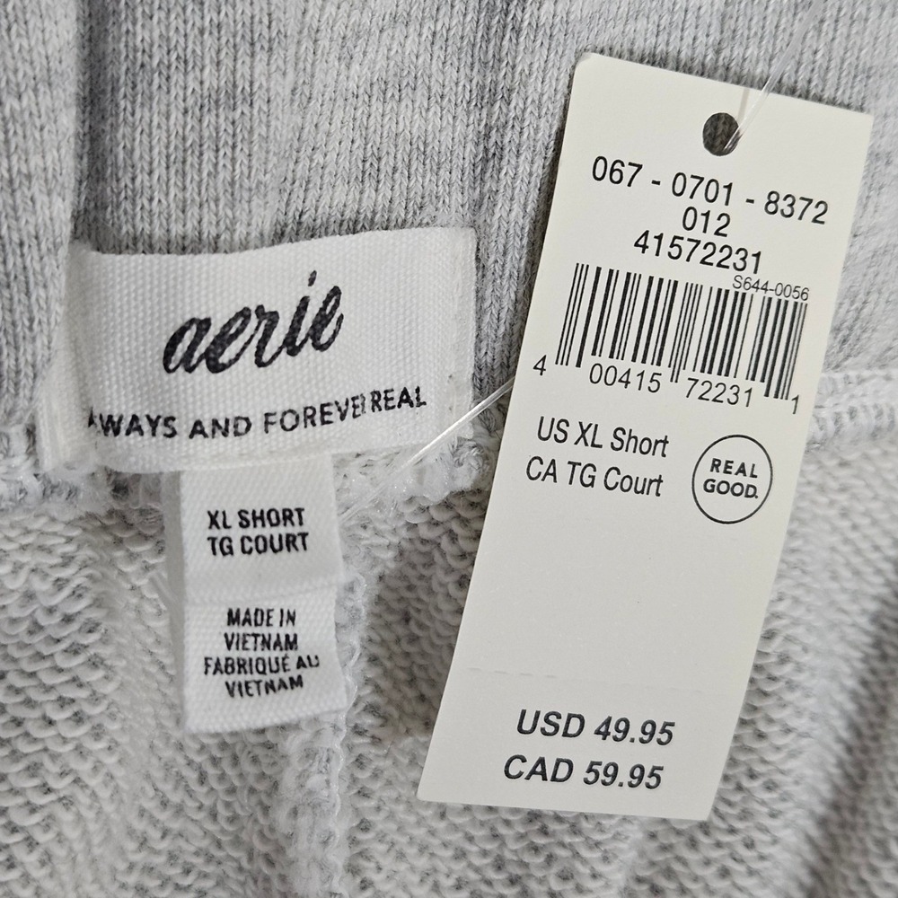 Aerie NWT Wide Leg Sweatpants High Rise Athleisure Relaxed Comfort Gray XLP - Picture 4 of 14